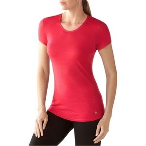 *NWT* SMARTWOOL Women’s NTS Micro 150 Tee, Hibiscus Color, Size Small